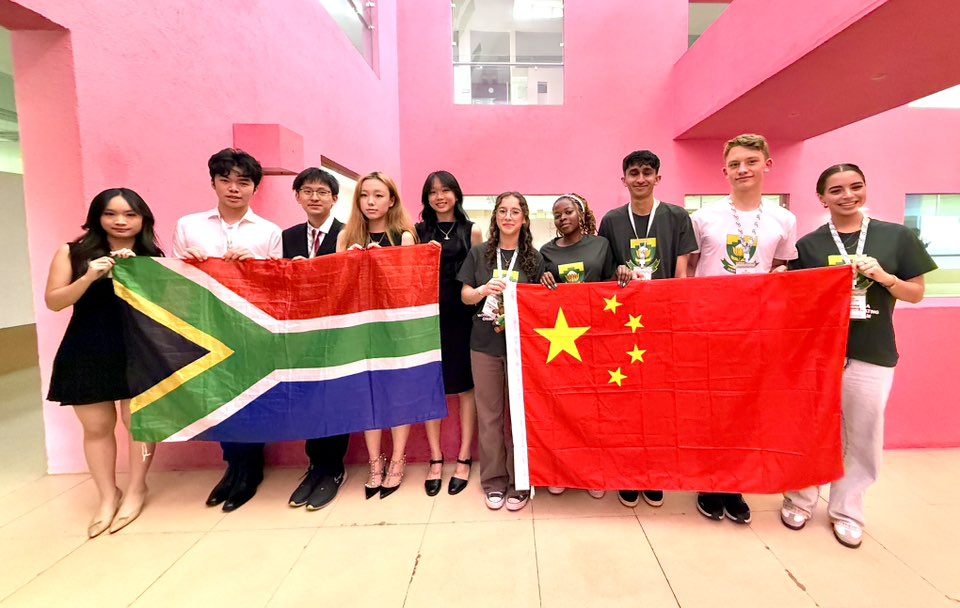 Team China WSDC with Team South Africa at Mexico Pre-Worlds 2025