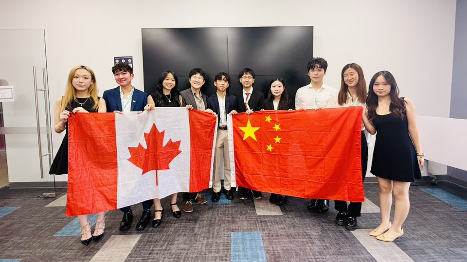 Team China WSDC with Team Canada at Mexico Pre-Worlds 2025