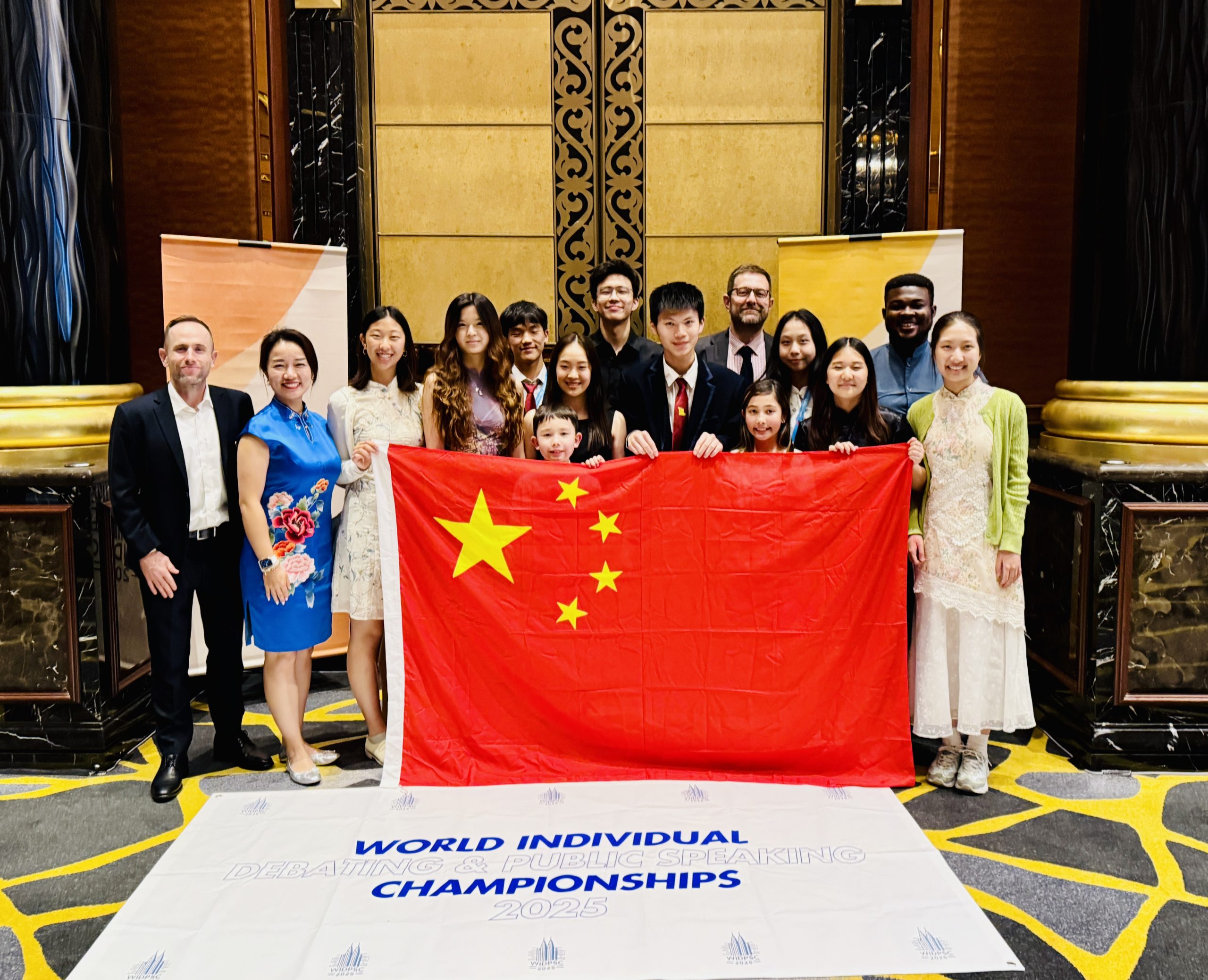 Team China WSDC at Malaysia Worlds Closing Ceremony 2025